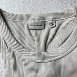 Babaton Ribbed Tank Top in Light Cream